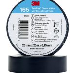3M Temflex insulating tape 165, black 25 mm × 25 m