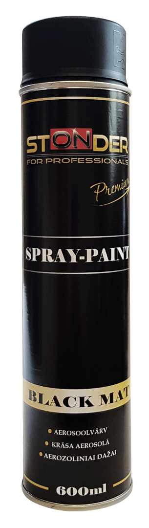 STONDER Matt black paint spray 600 ml