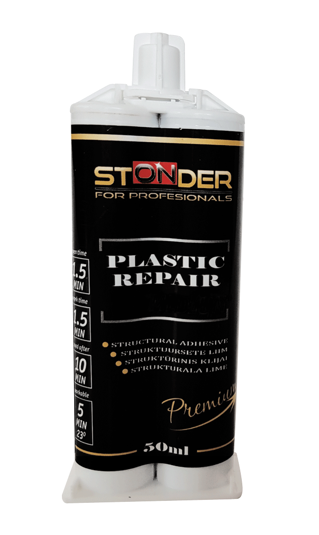 STONDER Plastiparandusliim MEDIUM must 50 ml+2otsikut