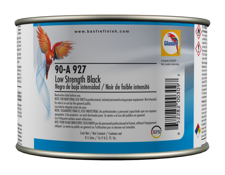 Glasurit 90-A 927 Low strenght Schwarz waterborne basecoat (0.5 L)