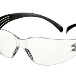 3M clear safety goggles, black frame, anti-fog and anti-scratch coating
