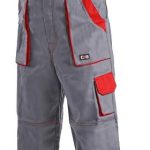 LUX EMIL half overalls, size 60/XXL (grey + red)