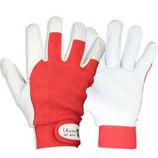 Gloves for mechanics with a cuff (red) size 9