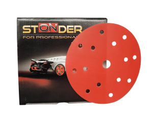 RED FIRE sanding disc P1500, Ø 150 mm, 15 holes, 100 pcs