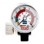 SATA pressure gauge with regulation