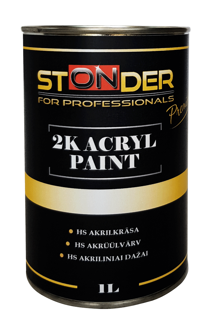 STONDER Acrylic paint black matt RAL 9005 1 L
