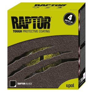 U-POL RAPTOR Liner kaitsekatte komplekt, must, 3,8 L