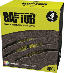 U-POL RAPTOR Liner kaitsekatte komplekt, toonitav, 3,8 L
