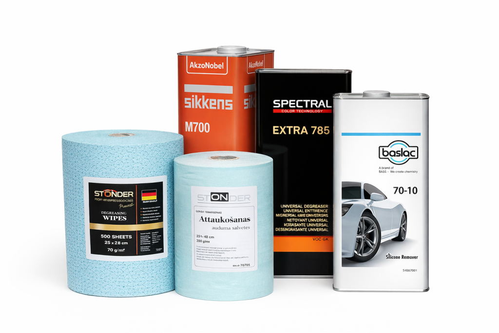 Degreasing, polishing and cleaning wipes